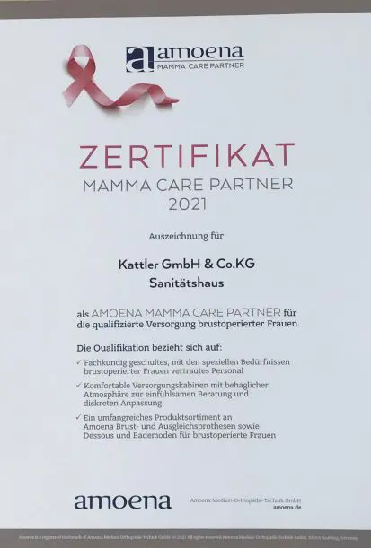 Zertifikat amoena